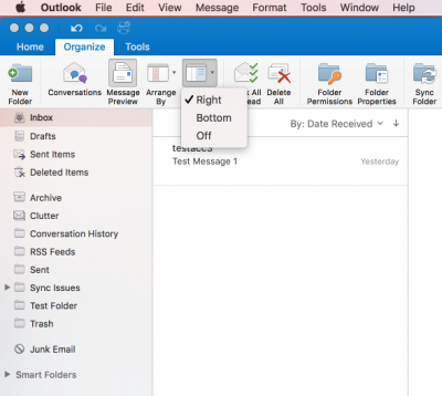 mac set default window size for new mail in outlook